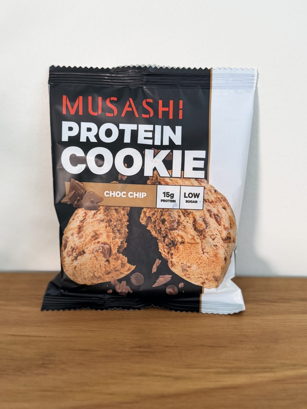 Musashi protein cookie, choc chip flavour