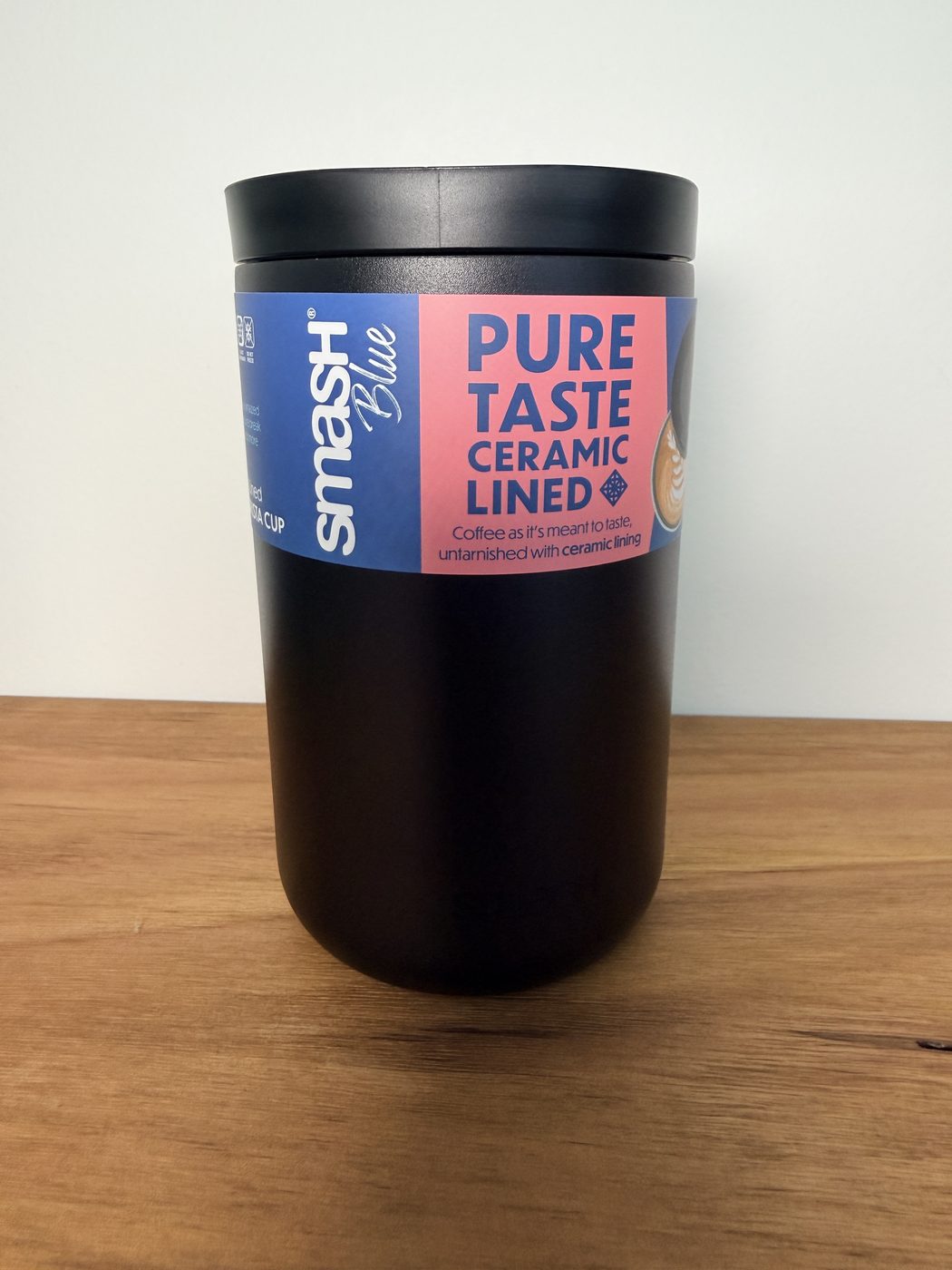 Smash Blue ceramic-lined stainless steel barista cup